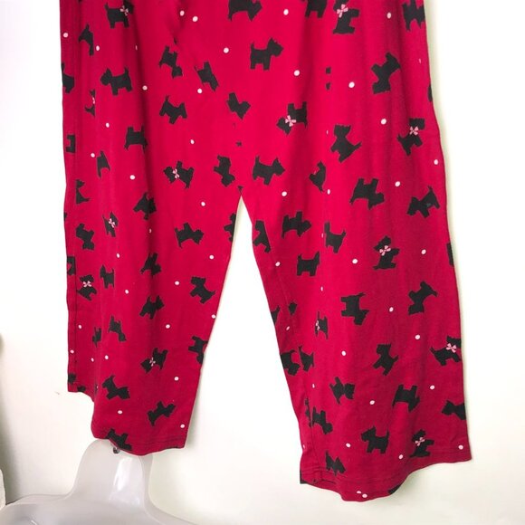 Target 2PC‎ Pajama Set Red w/Black Scotty Dogs Women's XL - Picture 9 of 13